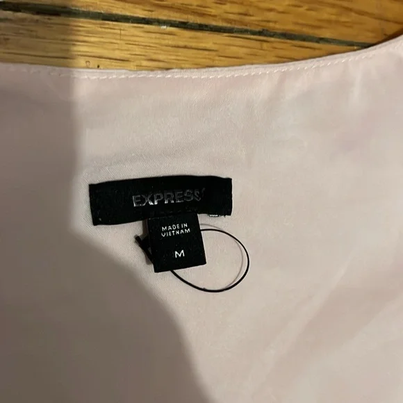 😊 Express Square Neck Flutter Sleeve Peplum Babydoll Top Pastel Pink - Picture 5 of 6